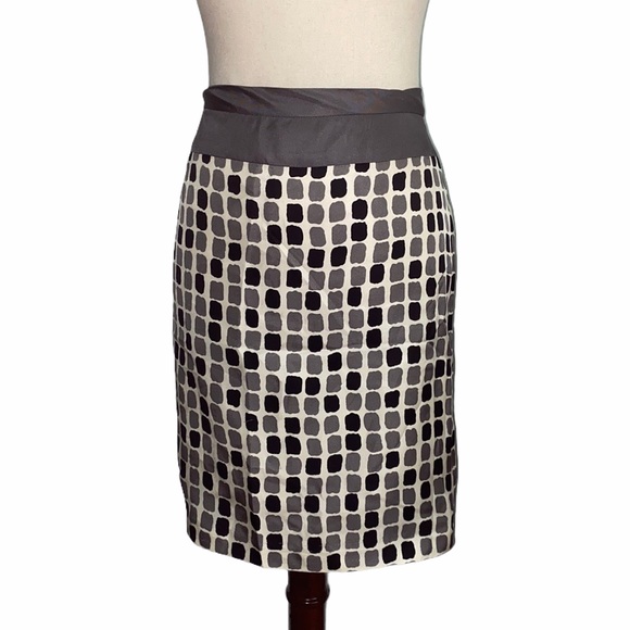 Yoana Baraschi Anthropologie Silk Tile Gingham Slip Skirt - 6 - Picture 2 of 12